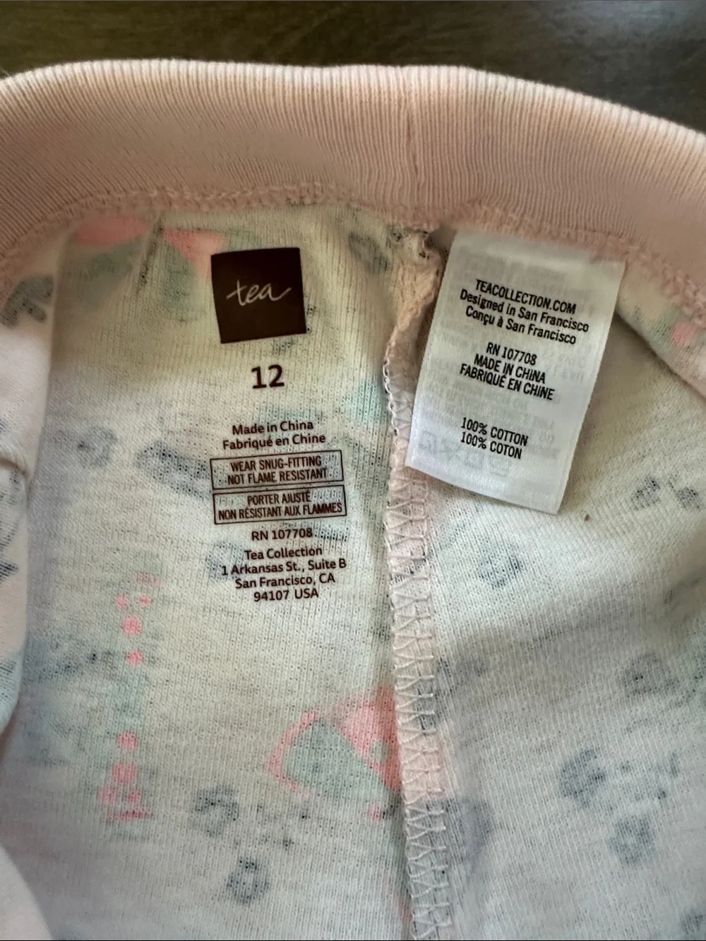 New Tea Collection Tank Butterfly Pajamas, Size 12.